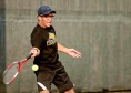 Webster University senior Diego Alarcon readies to swing a forehand during his match against Washington University in Clayton, Mo., on Friday, March 29. Alarcon lost both his matches on March 29, and Webster lost overall 9-0 to the Bears. The loss snapped Webster’s program-record 13 consecutive match win streak. CONTRIBUTED BY MACKENZIE WILDER.