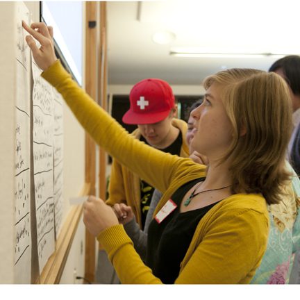 People collaborating on a project