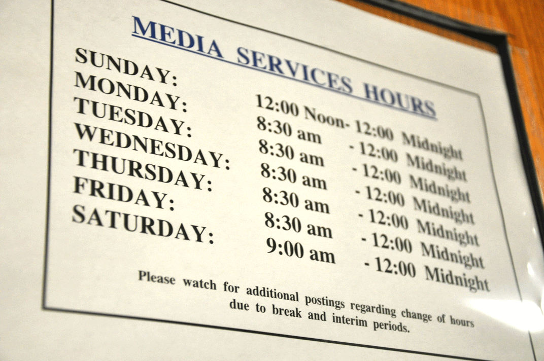 Media services weekly hours notice
