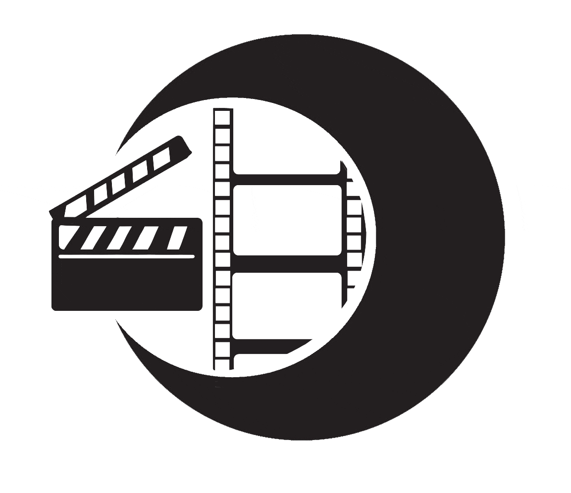 Film reel and clapperboard icon