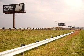 Two of the University of Missouri-Columbia billboards on Interstate 70. They sit less than 10 miles before Webster University's billboard eastbound on I-70.