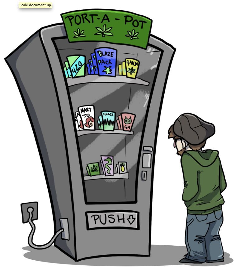 Vending machine with cannabis products