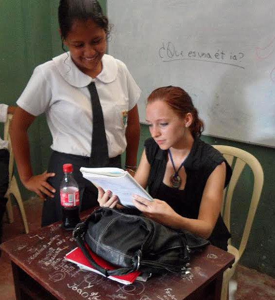 Classroom discussion between teacher and student