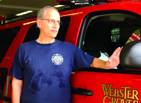 Steve Tritschler is the fire chief of the Webster Groves Fire Department, and is the only fireman in Missouri to have worked in old-style firehouses. / photo by Natalie Martinez