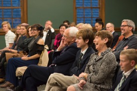 Sargent's family was also invited to the event, and sat at the front row throughout the evening. / photo by Kristen Pruser