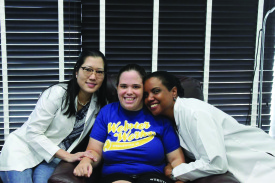 Staff physician Cindy Leu (left),  Ava Roesslein (middle) and nurse Tamara Mootoo (right) at the Stem Cell Institute in Panama City. / photo contribtued by Ava Roesslein