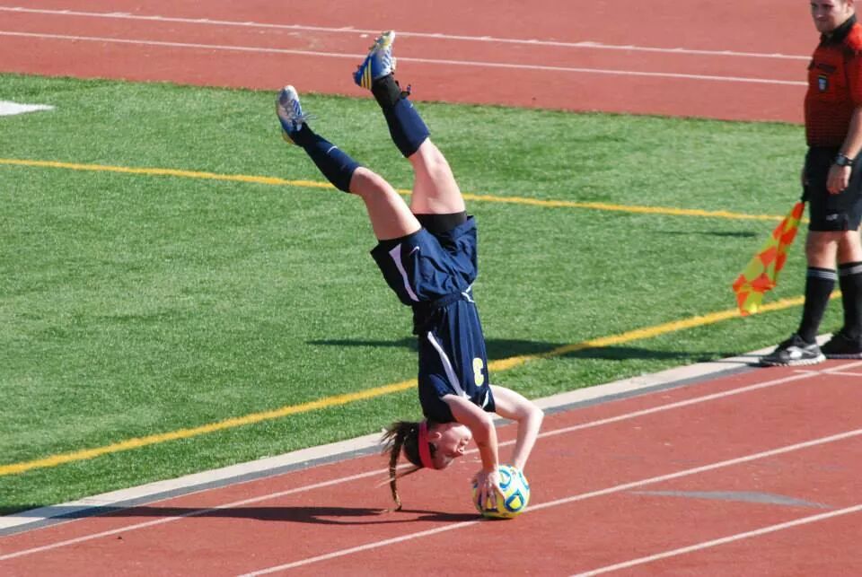 Photo contributed by Randy Schield Webster junior Lauren Pratt executes her flip throw during a game in 2013.