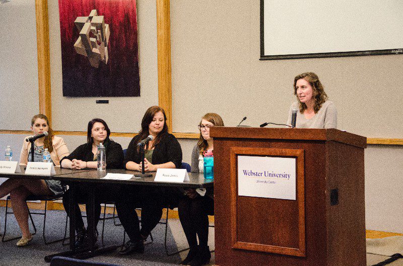 Panel discussion at Webster University