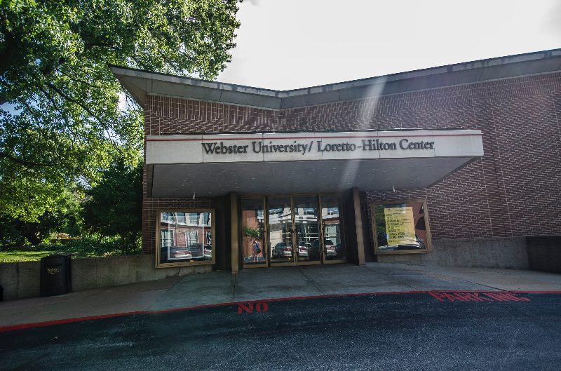 Webster University building entrance