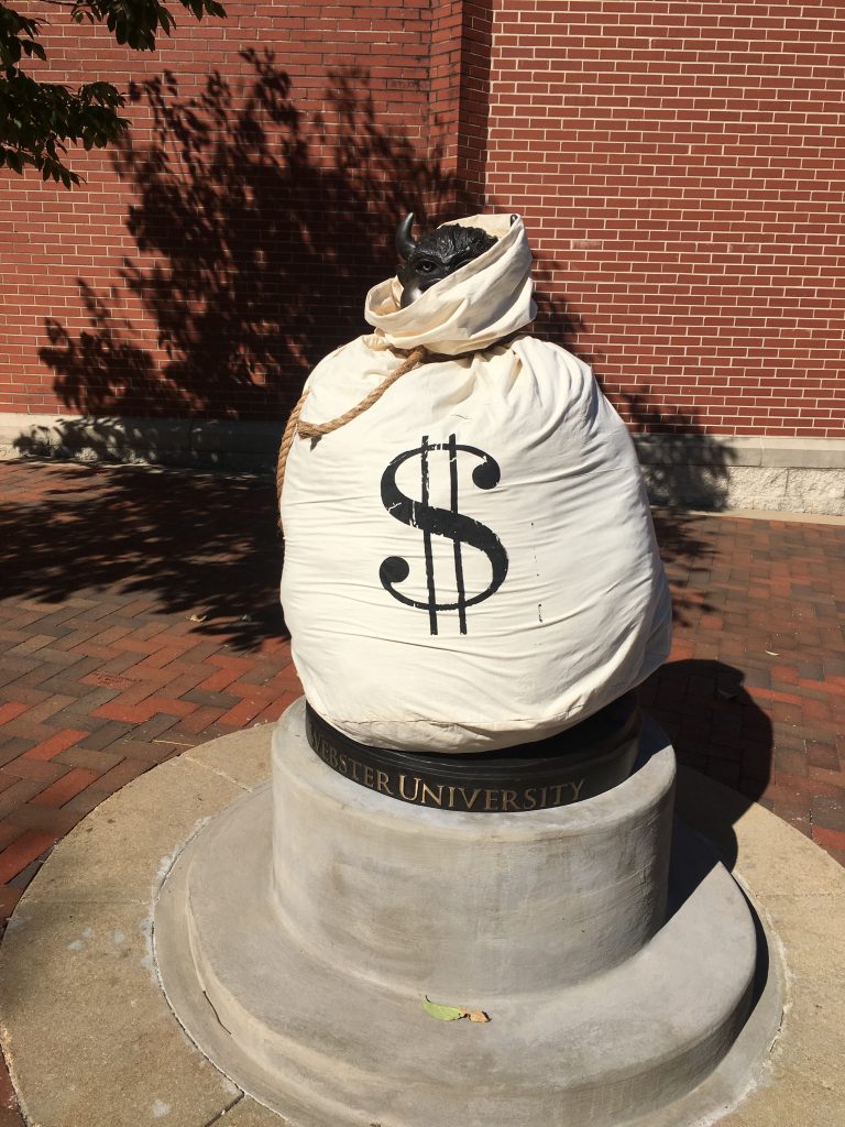 The new Gorlok statue is currently in a money bag - Webster Journal