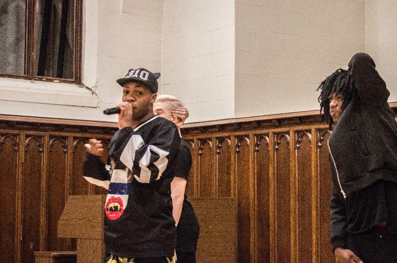 Group of performers in church setting