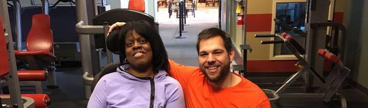 Friends enjoying time at the gym