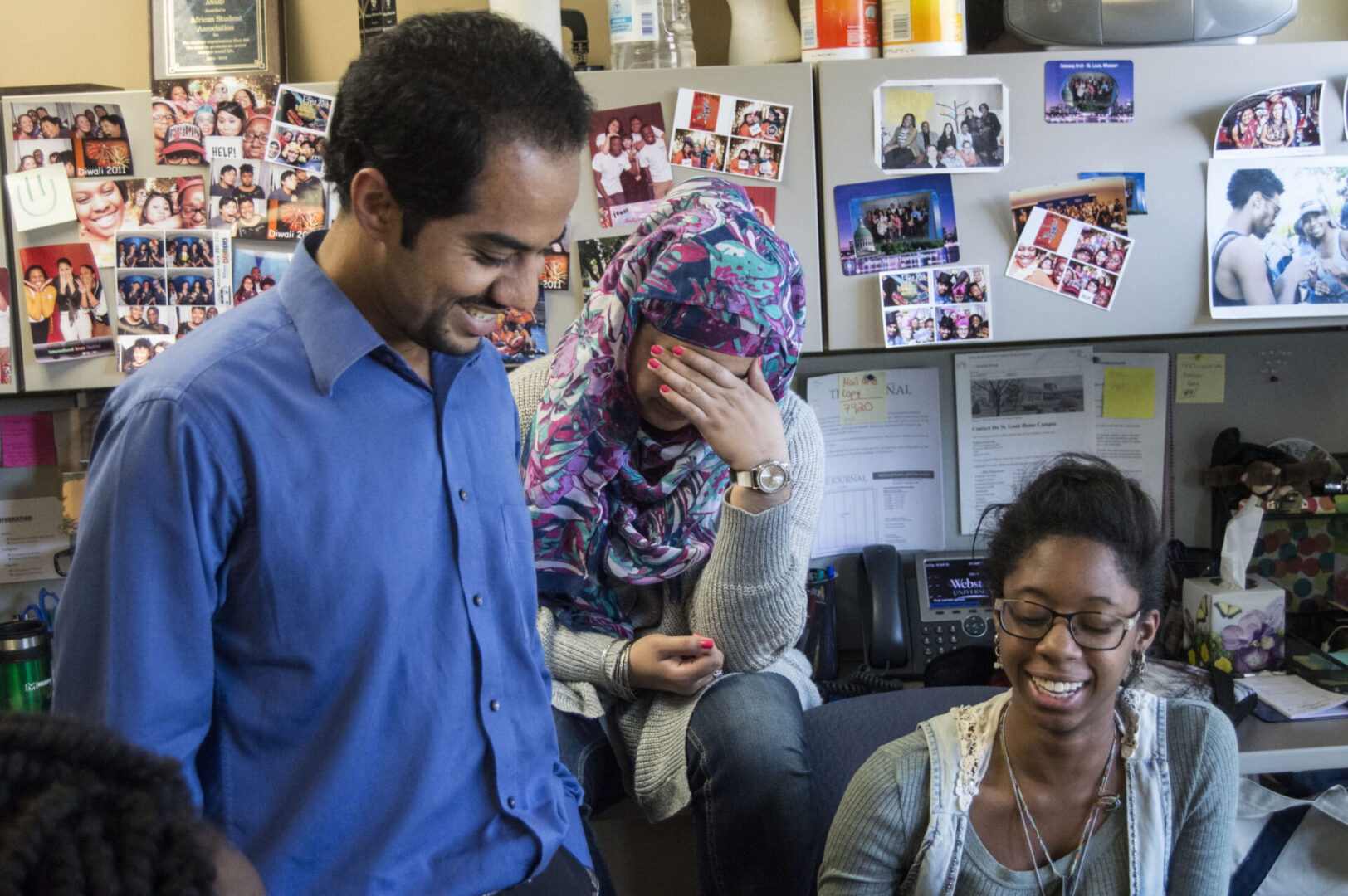 Colleagues enjoying a light moment together