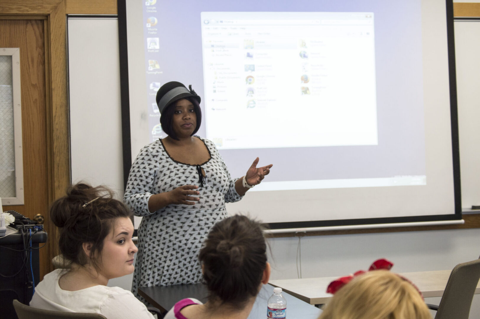 Teacher presenting to students in classroom