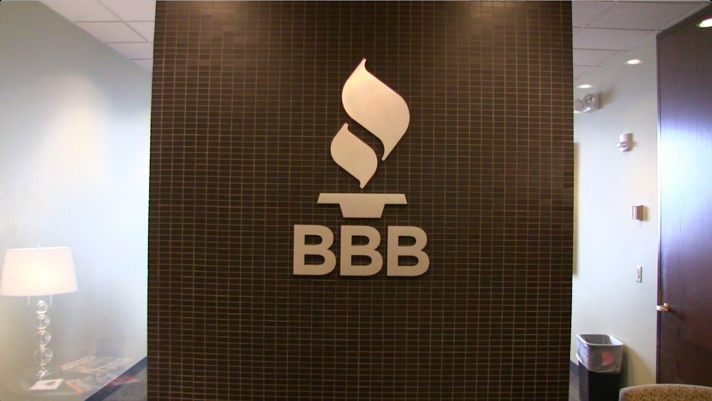 Office lobby with BBB emblem