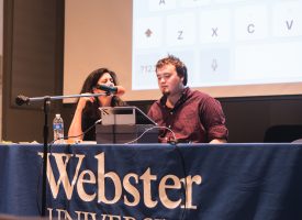 Matt Hayes responds to questions using facilitated communication in a Q&A session after the film.