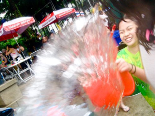 Outdoor water fight fun