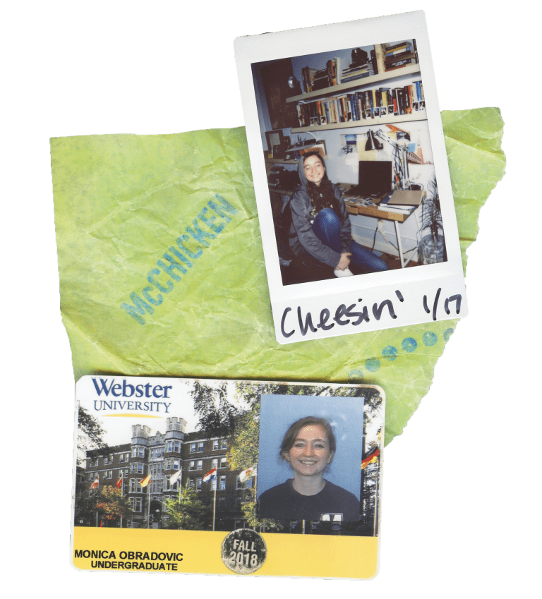 University ID and casual photo collage