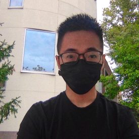 7. In front of library