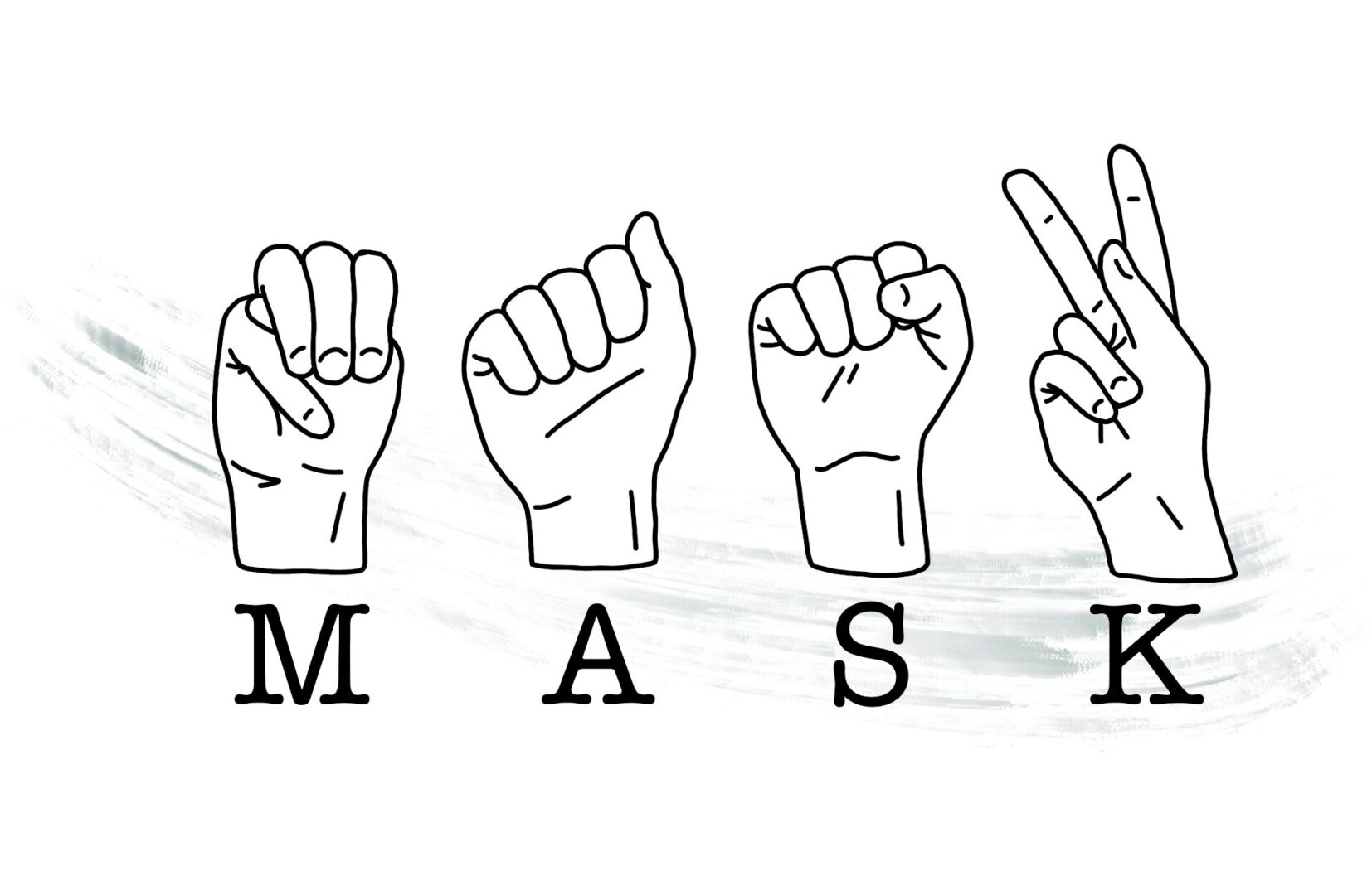 ASL letters for "MASK