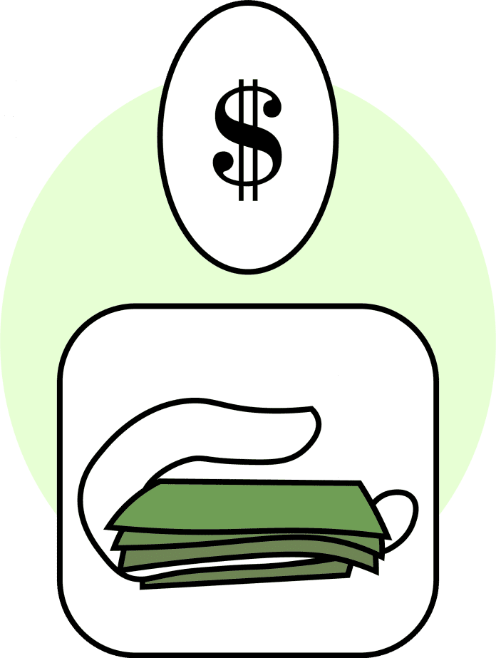 Cash transaction icon