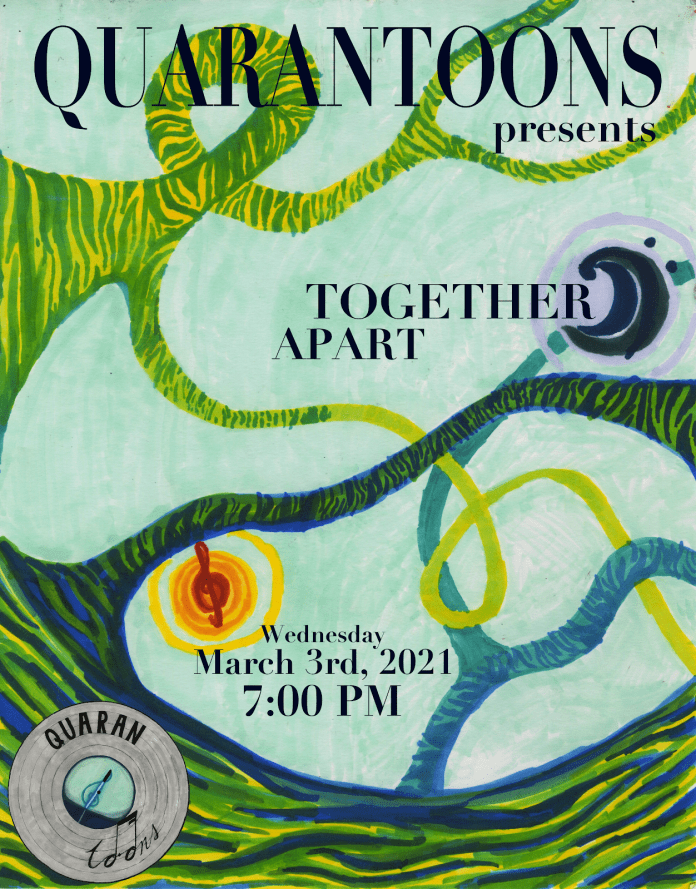 Artistic poster with event details