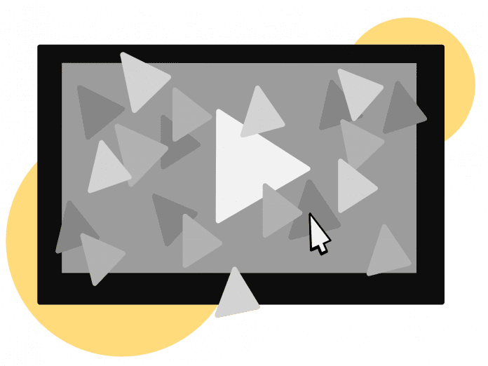 Cursor over play icon design