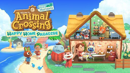 Colorful Animal Crossing island setting