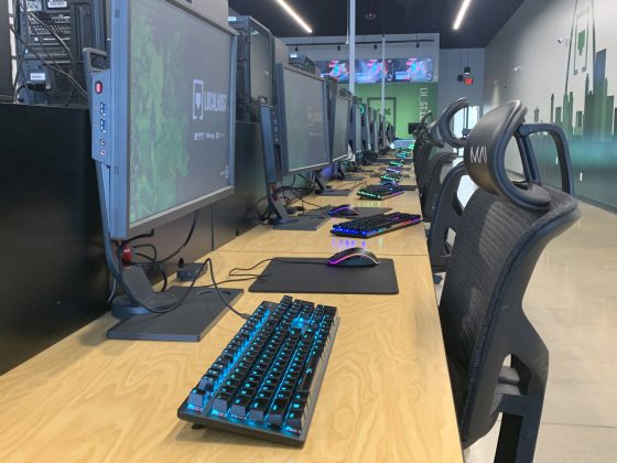 Gaming computers in a row