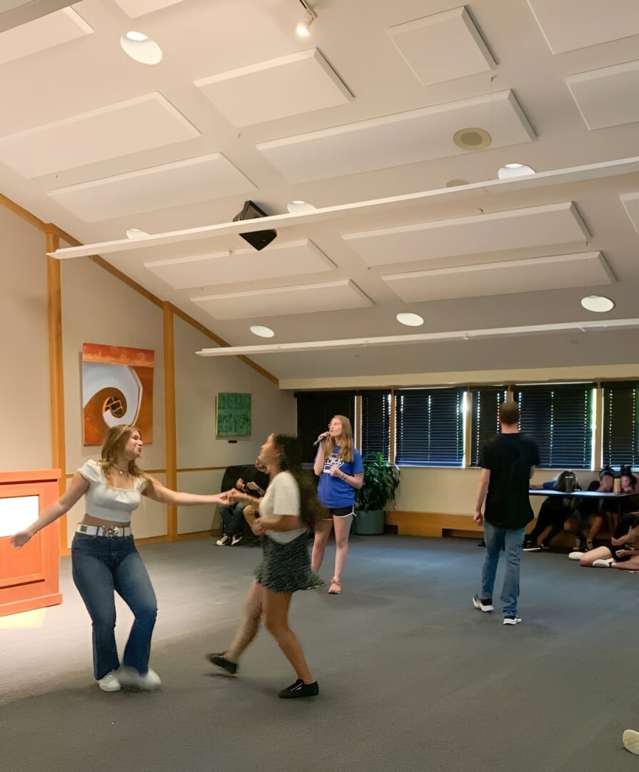 Group enjoying indoor leisure activities
