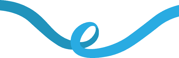 Twisting blue ribbon pattern