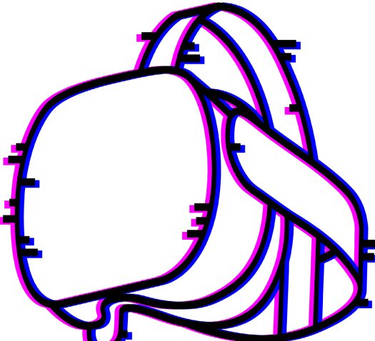 Stylized VR headset in neon colors