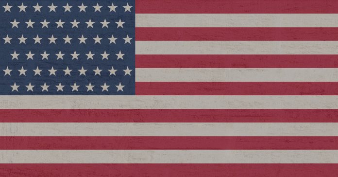 Vintage-style United States flag design
