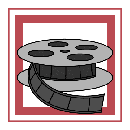 Classic cinema reel graphic