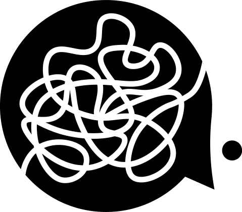 Chaotic white line drawing on black