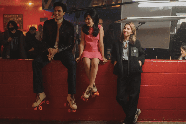 Friends enjoying a roller rink outing