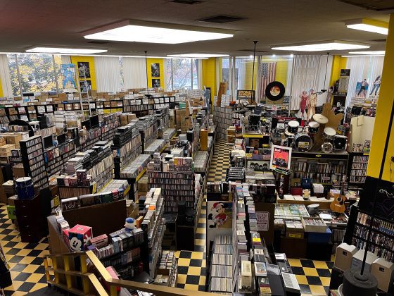Vintage music shop interior