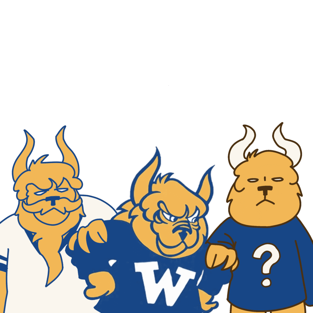 Animals with horns and question mark shirt