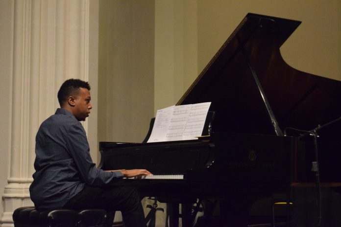 Musician performing on stage