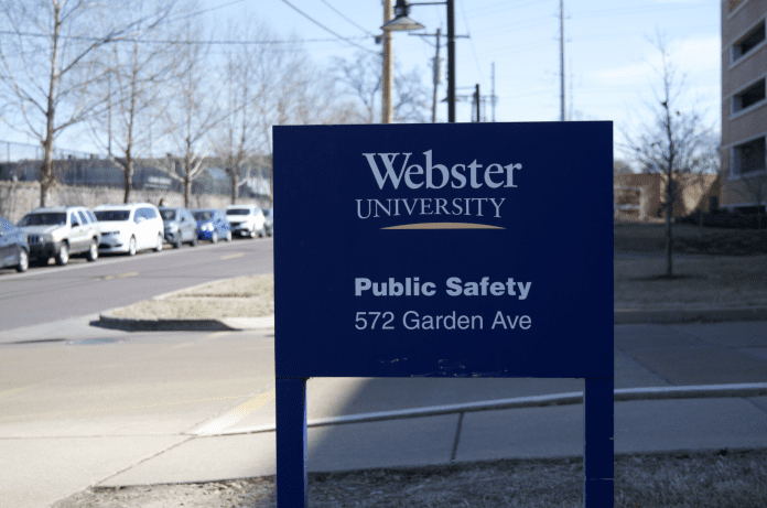Campus security sign, 572 Garden Ave