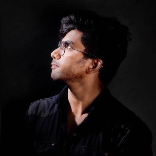 Thoughtful man gazing upward