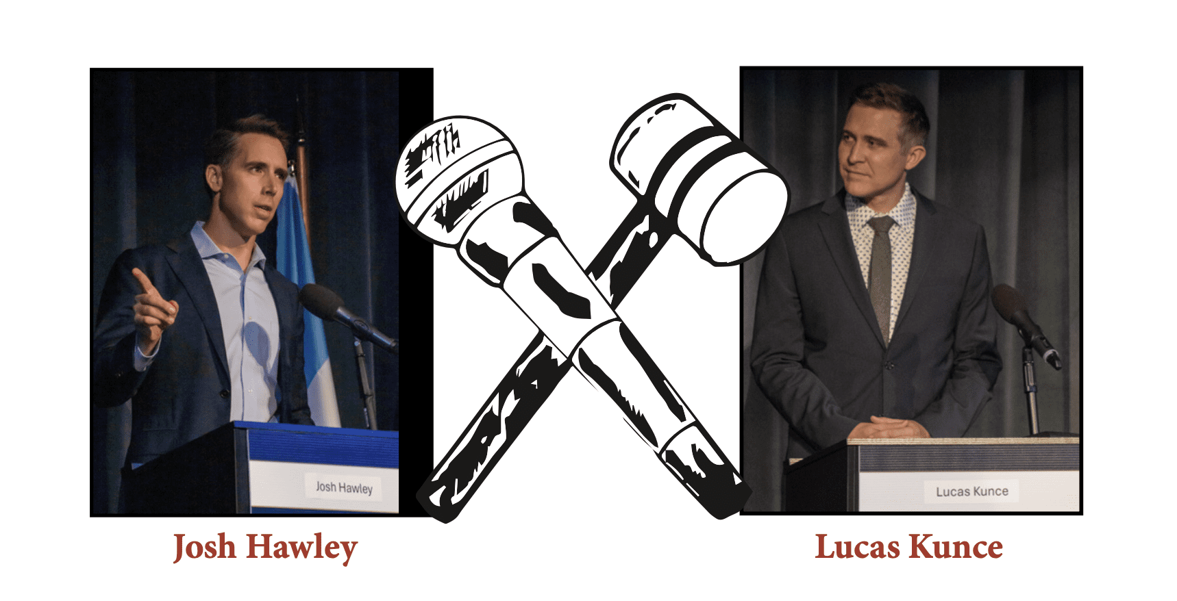 Speakers at a debate event
