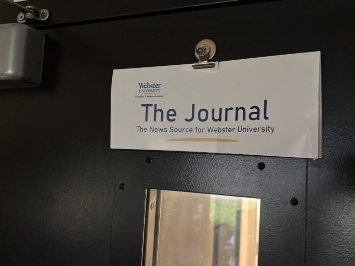 Webster University news sign