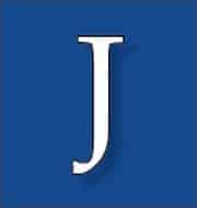 Bold J icon in blue box