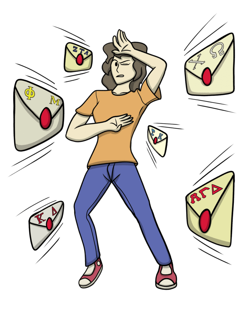 Person stressed by incoming mail