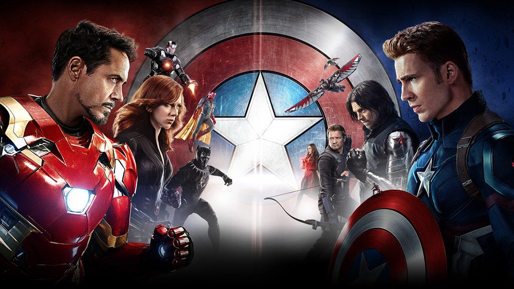 Marvel characters in standoff