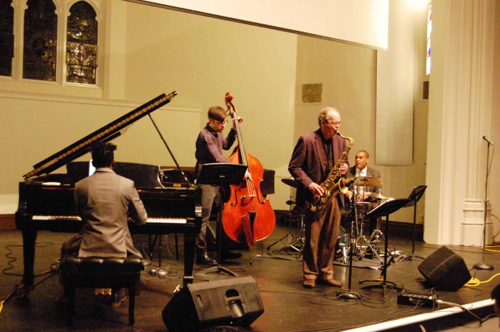Jazz band performing on stage