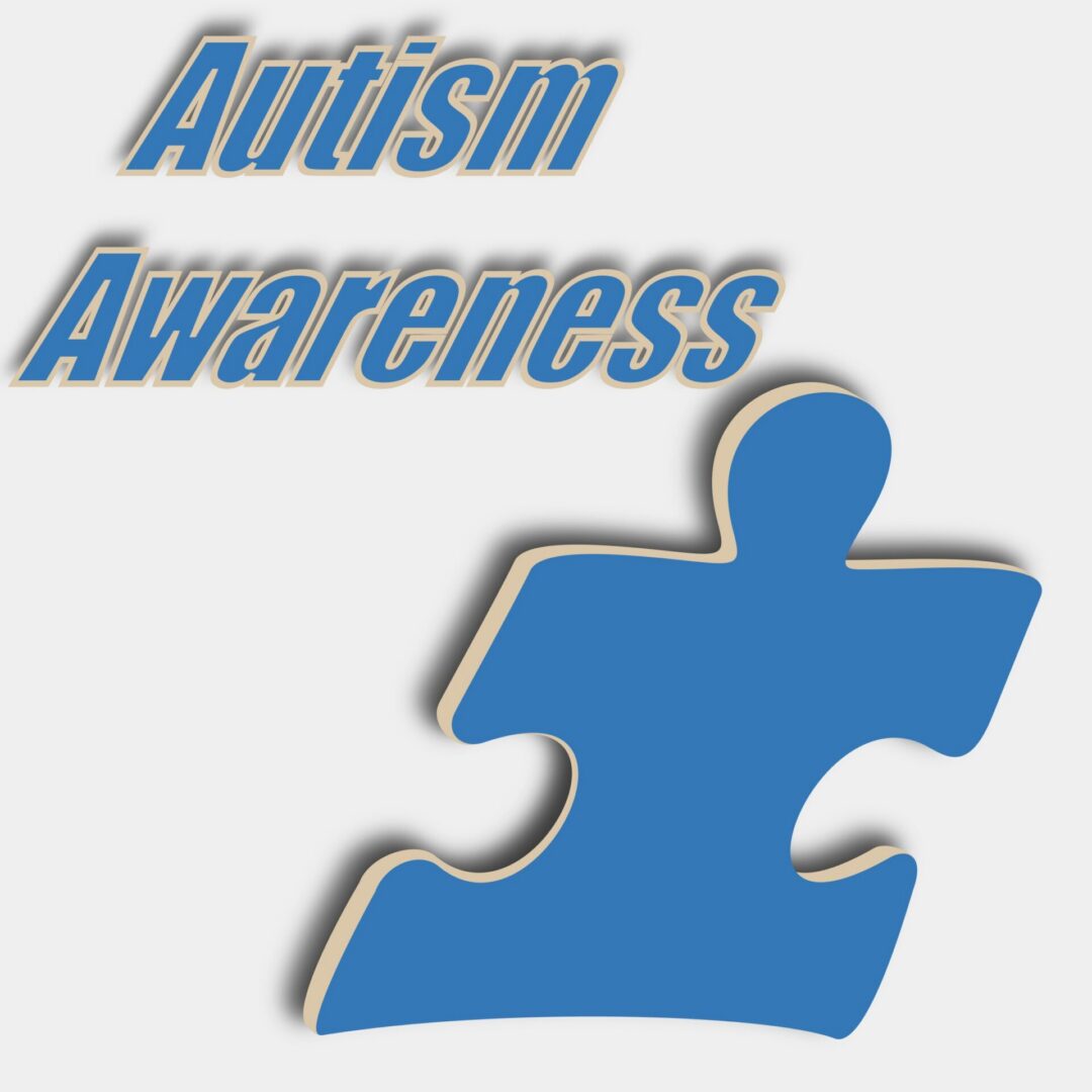 Blue puzzle piece symbol for autism