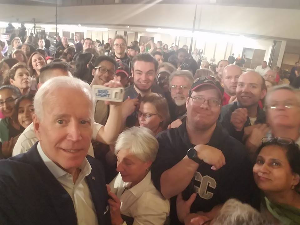 Group selfie with smiling people