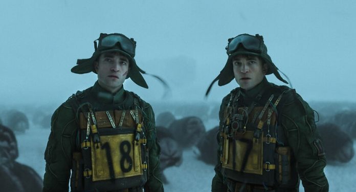Military scene with snowy background
